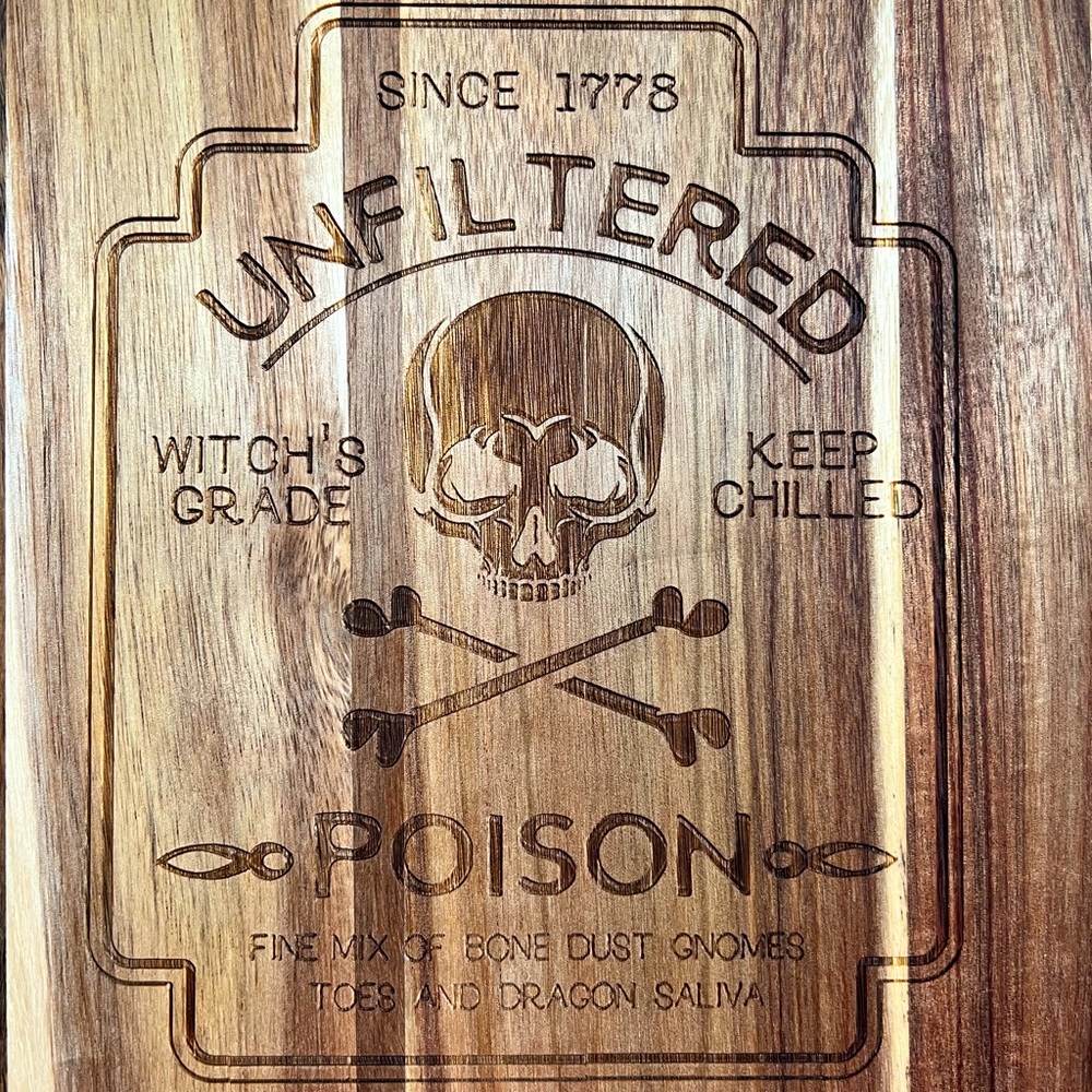 New Halloween Unfiltered Poison Cutting Board/Serveware